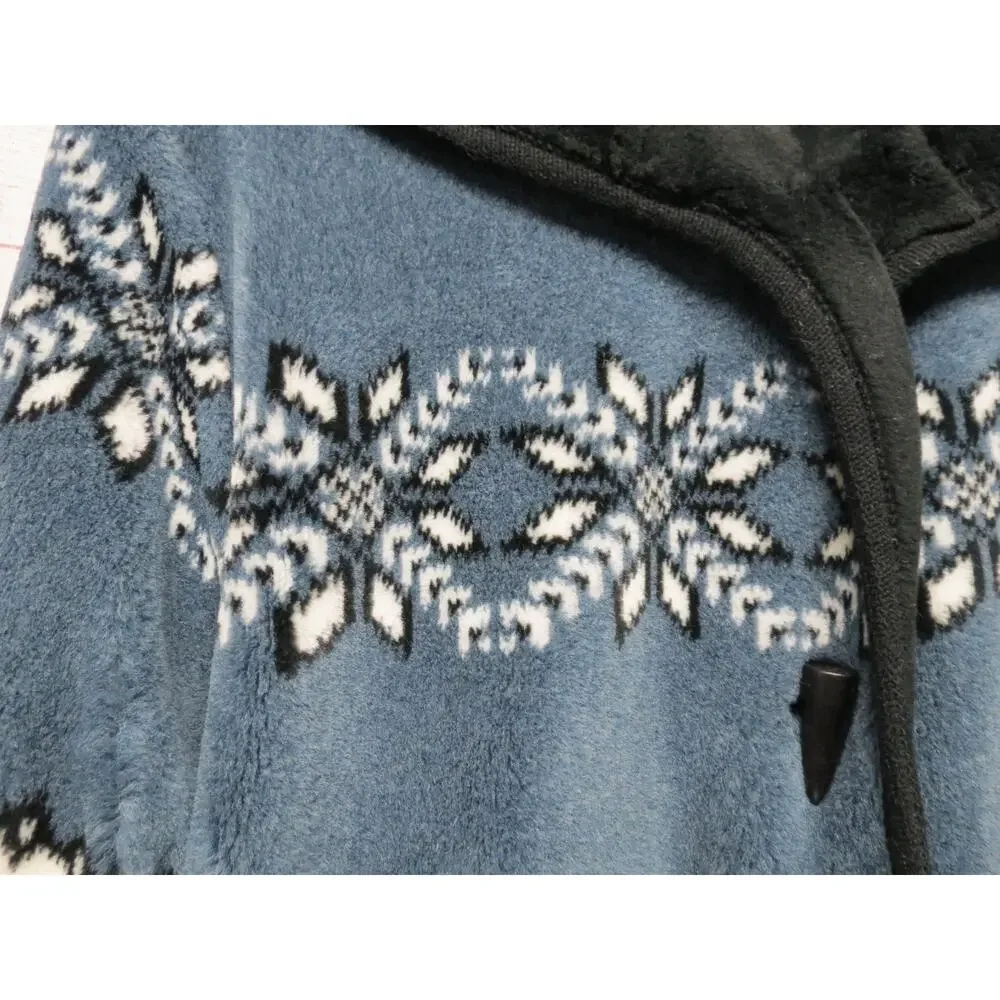 Nordic Lights Sz Large Blue Bear Fleece Reversible Jacket Coat Hooded w/Tags - Picture 3 of 8